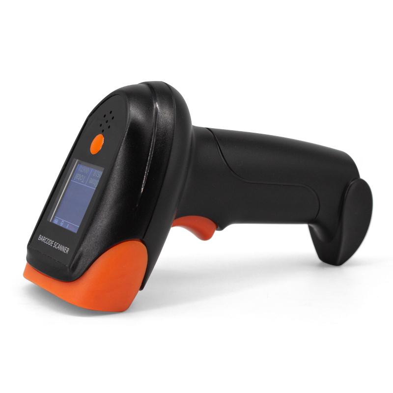 V12 High Speed Bluetooth Wireless QR Bar Code Reader Handheld 1D 2D Barcode Reader with Display Screen