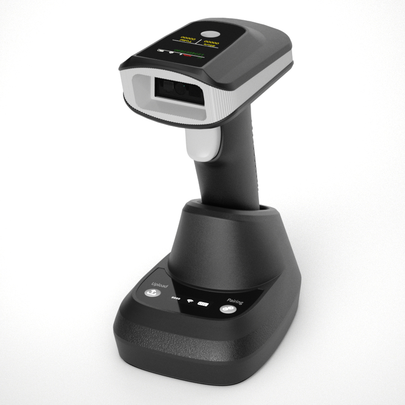 W10T-LS High Performance QR Code Reader USB Wireless Bluetooth 2D Barcode Scanner with Display Screen